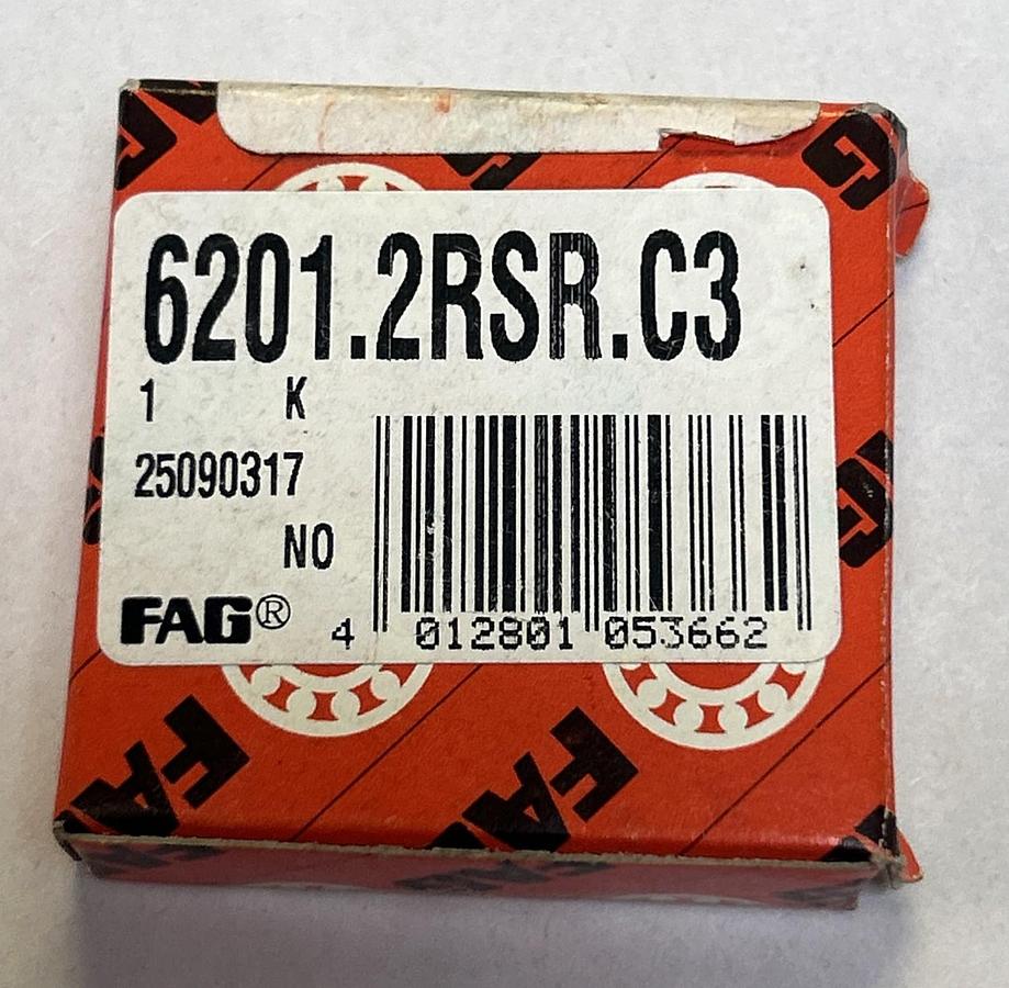 FAG,6201.2RSR.C3,DOUBLE SEALED BALL BEARING NOS