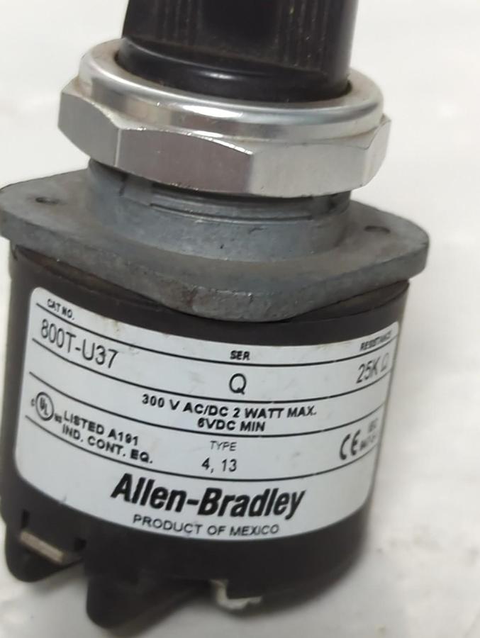 Used ALLEN BRADLEY,800T-U37,POTENTIOMETER 25KΩ SERIES Q PRE-OWNED