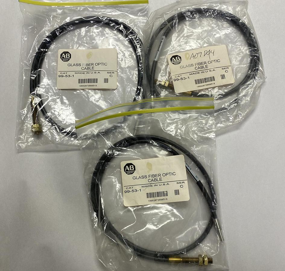 ALLEN BRADLEY,99-53-1,FIBER OPTIC CABLE LOT OF 3 NEW