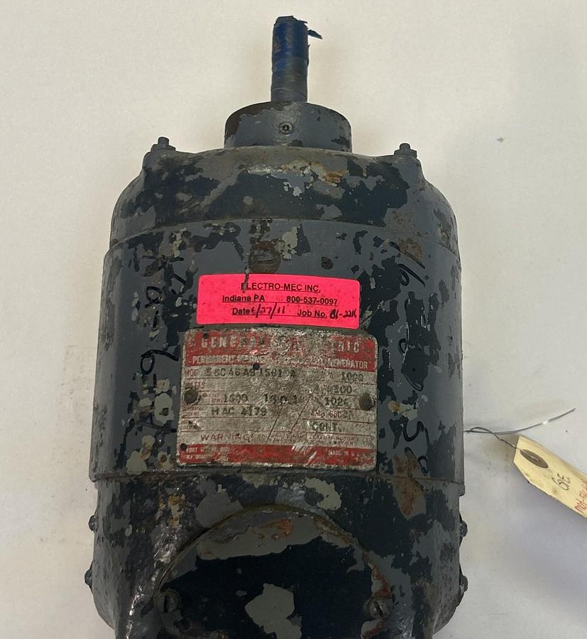 Used GENERAL ELECTRIC,5BC46AB1581A,TACHOMETER GENERATOR 1000RPM
