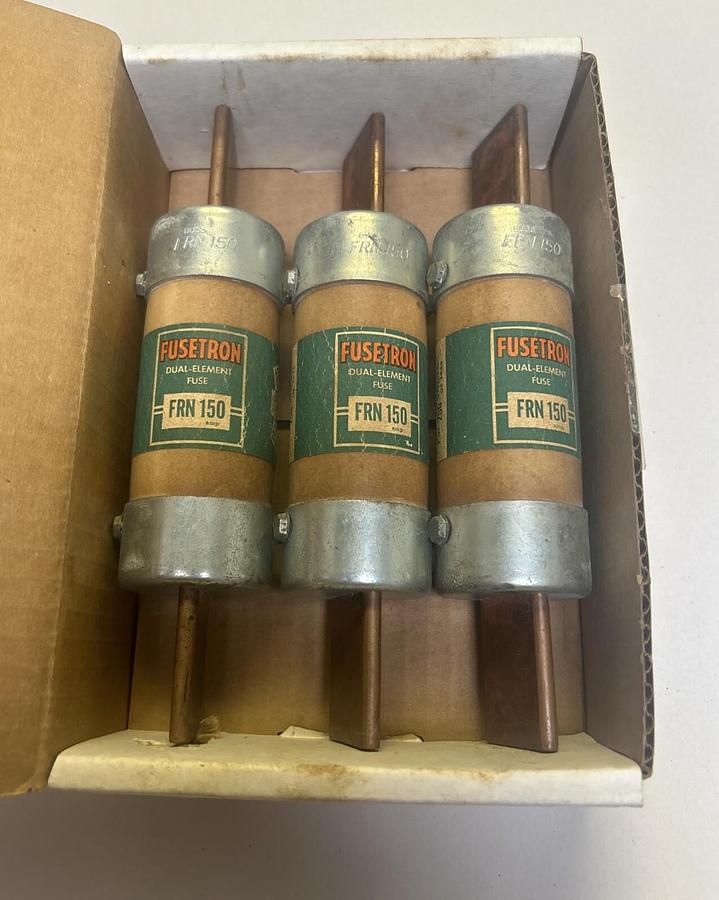 Used BUSSMANN,FRN150,FUSETRON FUSE 150A 250V LOT OF 3
