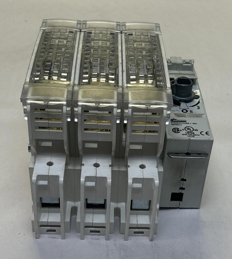 Used BUSSMANN,RDF60J-3,FUSIBLE DISCONNECT SWITCH 60A 600V