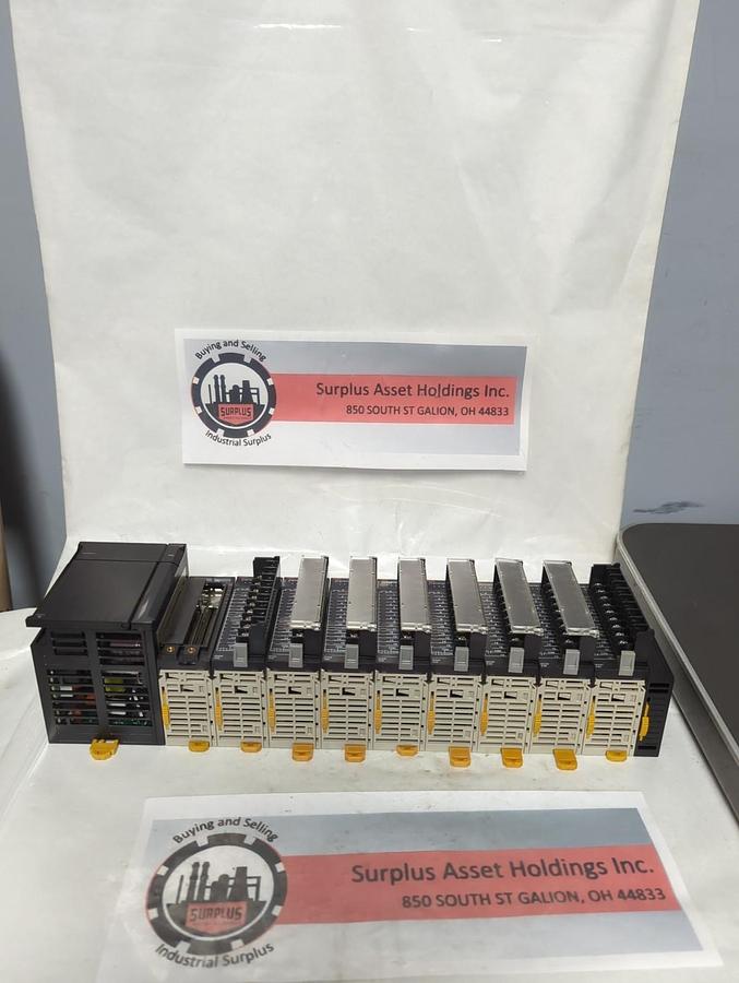 Used OMRON,NJ-PA3001,SUPPLY UNIT WITH (5) ID211 & (3) OD211 MODULES PRE-OWNED