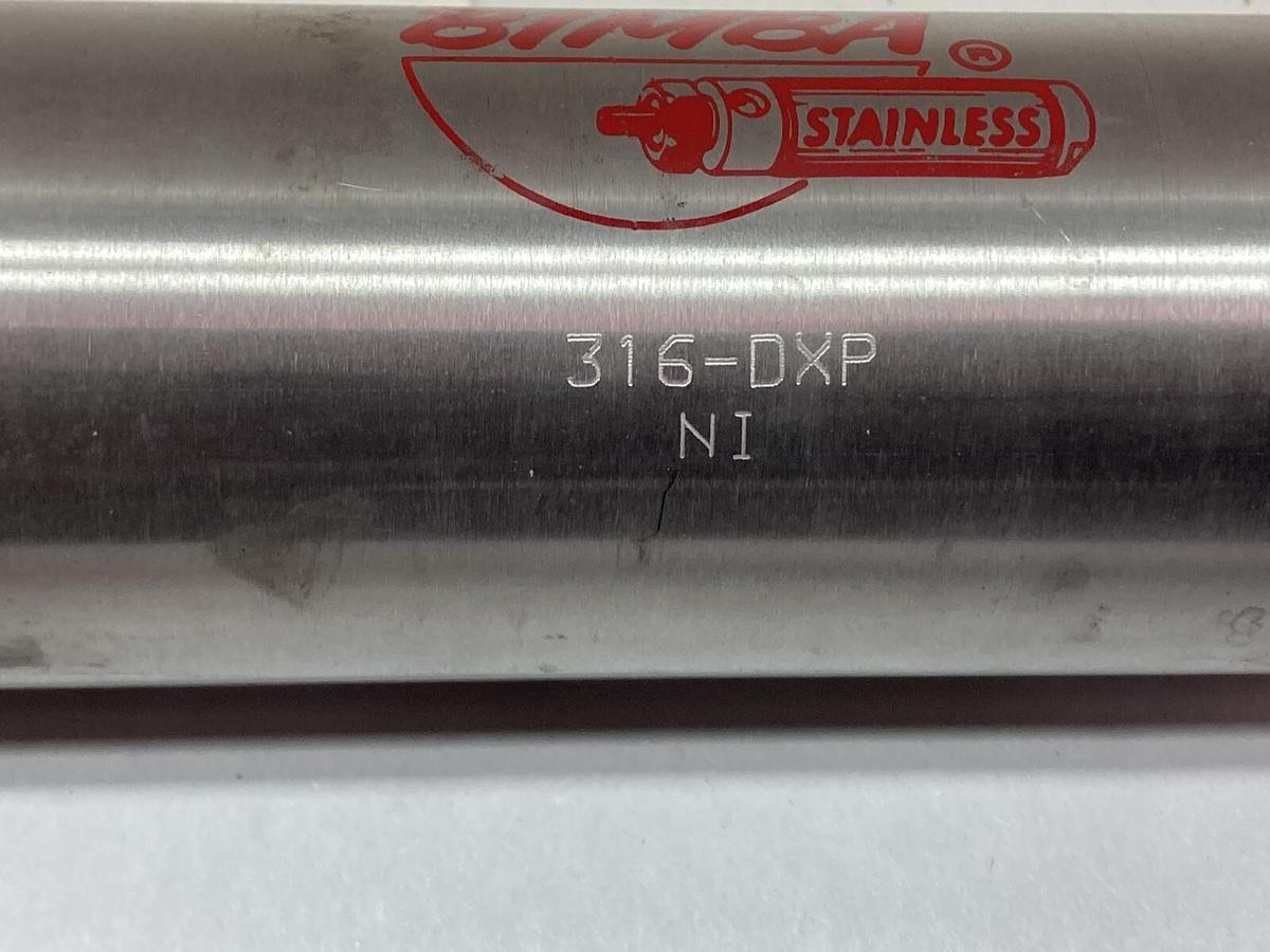 Used Bimba,316-DXP,Stainless Pneumatic Cylinder