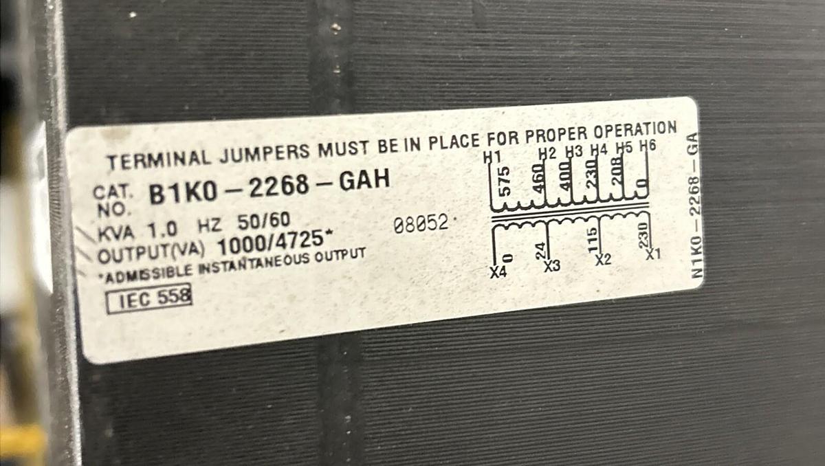 Used MICRON,B1K0-2268-GAH,TRANSFORMER 1KVA