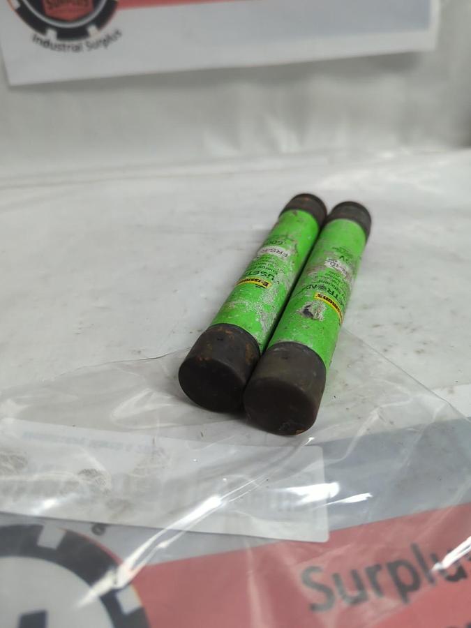 Used COOPER BUSSMANN,FRS-R-10,FUSETRON 10AMP FUSE LOT OF 2 PRE-OWNED