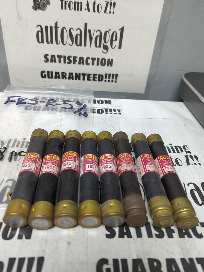 COOPER BUSSMANN,FRS-R-5-6/10,FUSETRON 5-6/10 AMP FUSES LOT OF 8 NOS