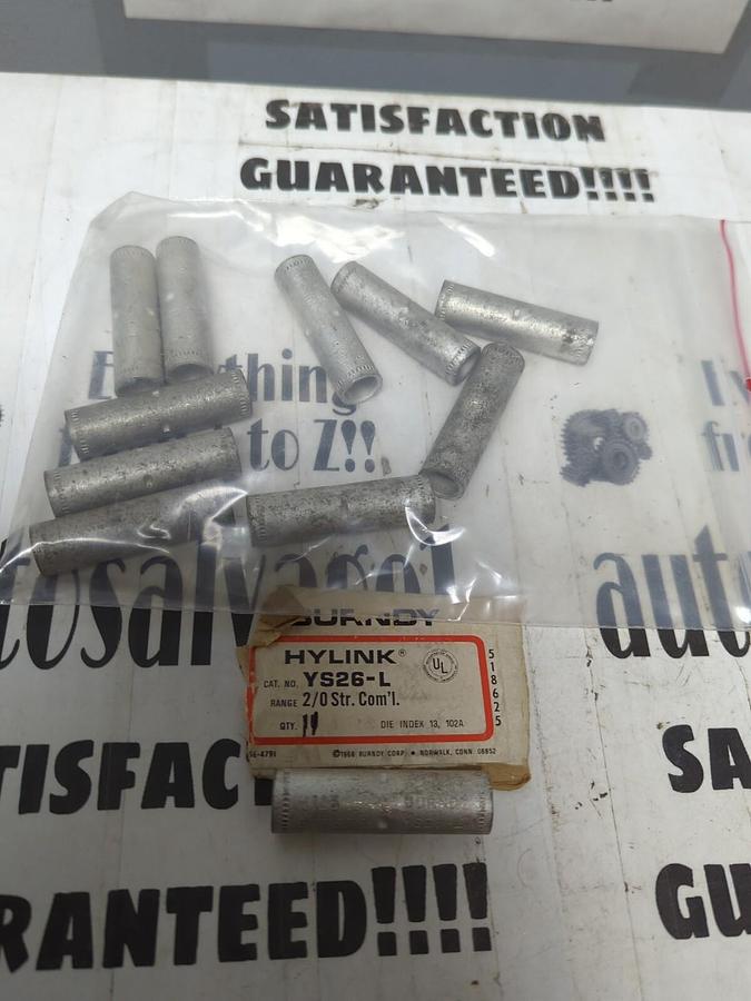 BURNDY,N125 2/0 STR YS26-L,COMPRESSION LINE CRIMP SLICE LOT OF 11 NOS