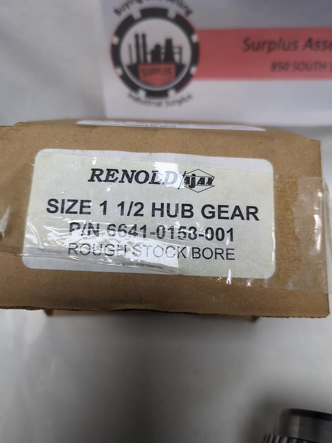 RENOLD,6641-0158-001,1-1/2 HUB GEAR ROUGH STOCK BORE NOS