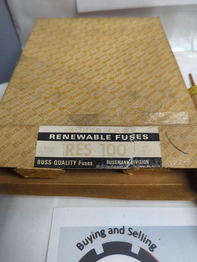 BUSSMANN,RES-100,SUPER-LAG RENEWABLE FUSE LOT OF 5 NOS