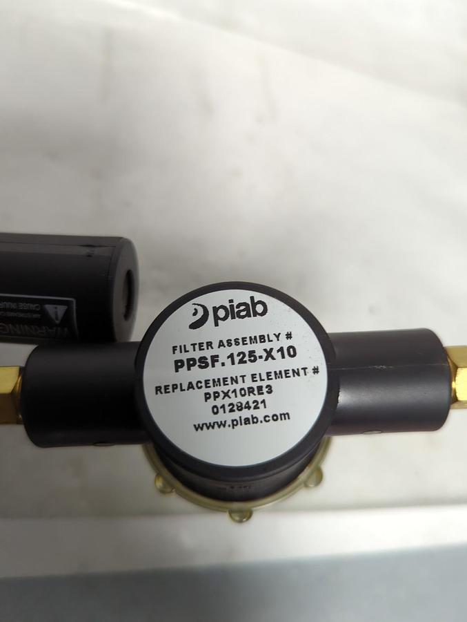 Used PIAB,PPSF 125-X10 M10L,PUMP & FILTER ASSEMBLY PRE-OWNED