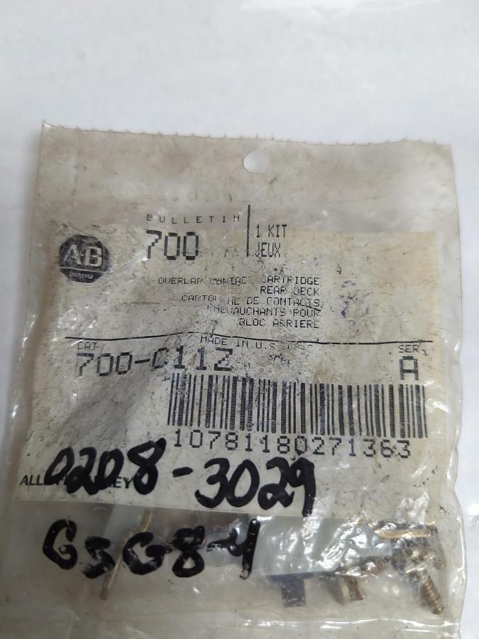 Used ALLEN BRADLEY,700-C11Z,SERIES A OVERLAP CONTACT CARTRIDGE REAR DECK LOT OF 2 NOS
