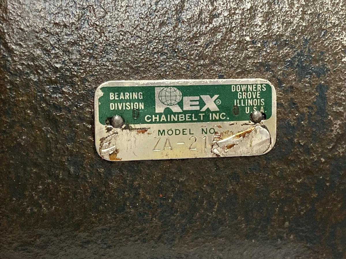 Used Rex,ZA 215,Self-Aligning Pillow Block Bearing 2-2/4 Inch