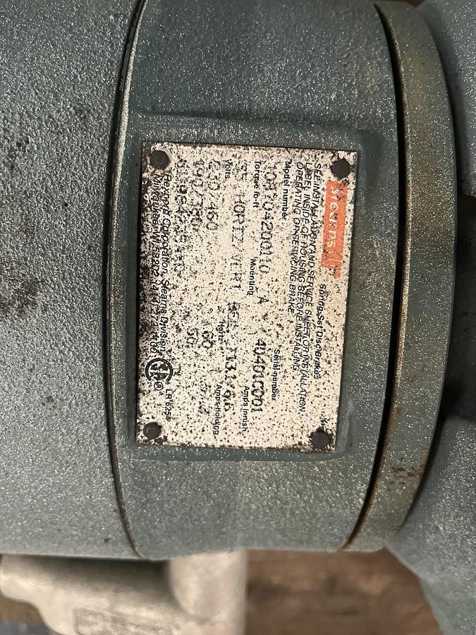 Used RELIANCE ALLEN BRADLEY,MC2113ATZ,DC BRAKE MOTOR 15HP 1150RPM 500VDC SHUNT 300VDC
