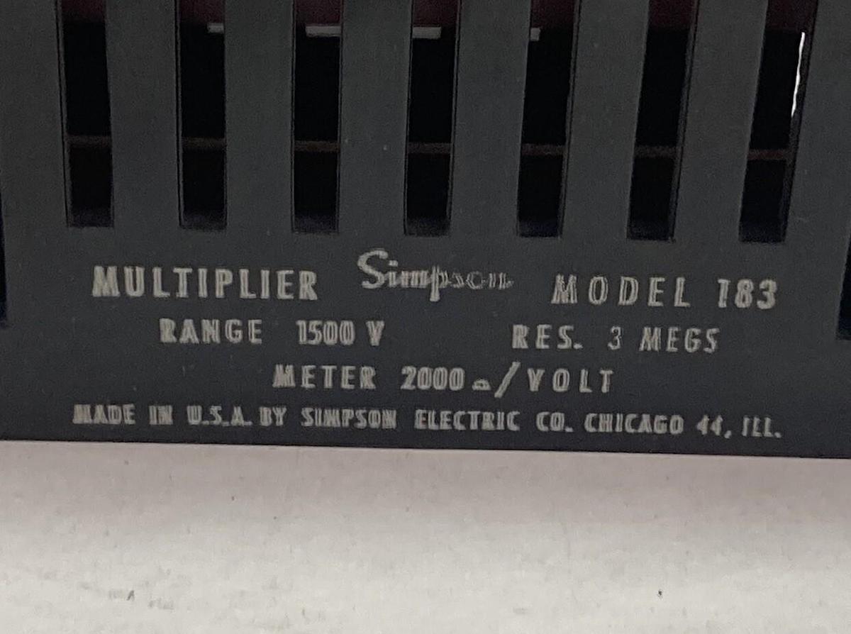 Simpson,Model 183,Multiplier