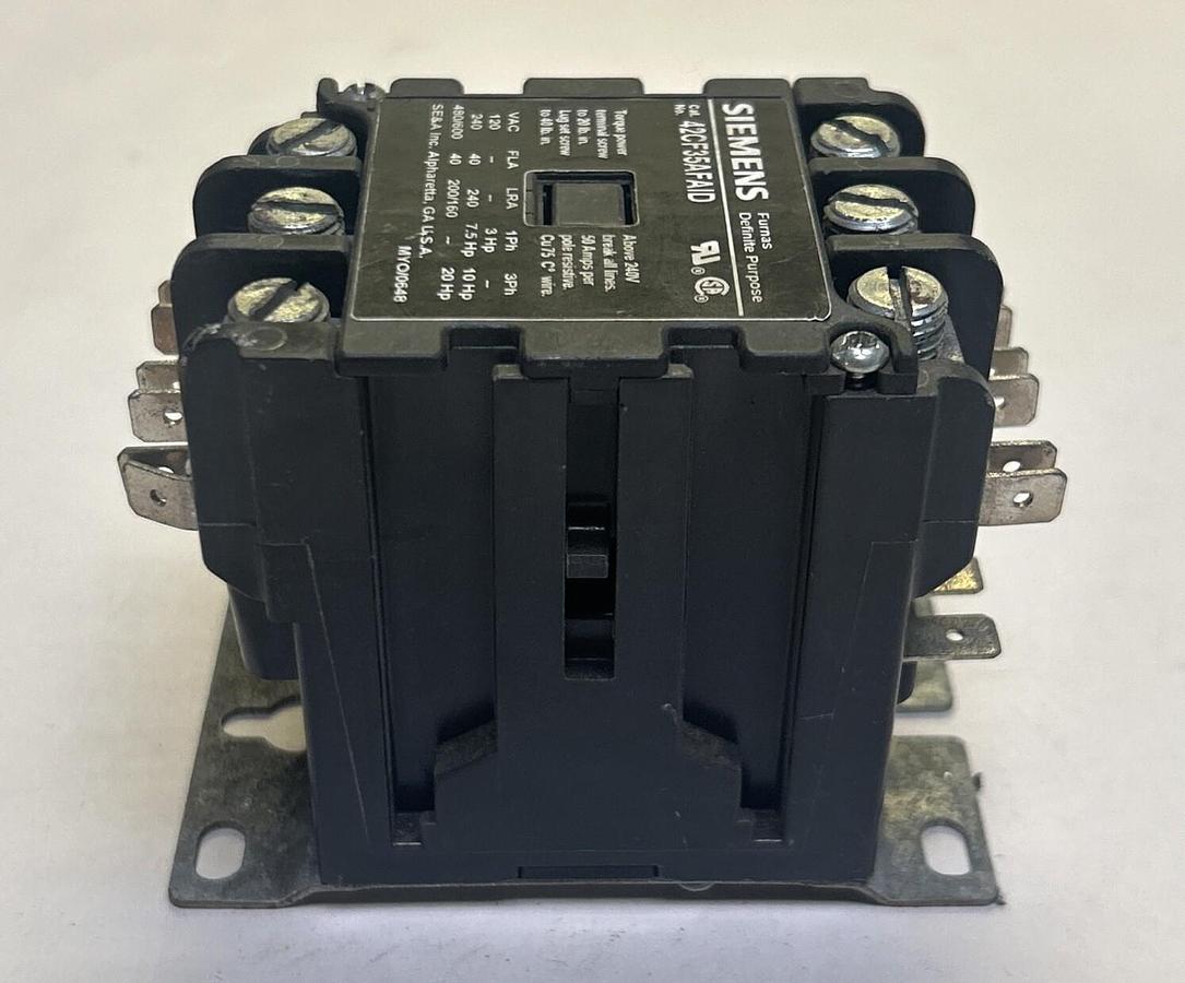 Used SIEMENS,42CF35AFAID,DEFINITE PURPOSE CONTACTOR