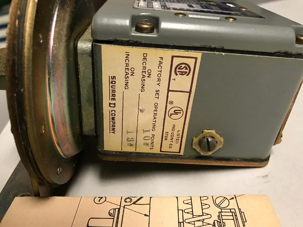 Square D,9012 AMW3,Pressure Switch