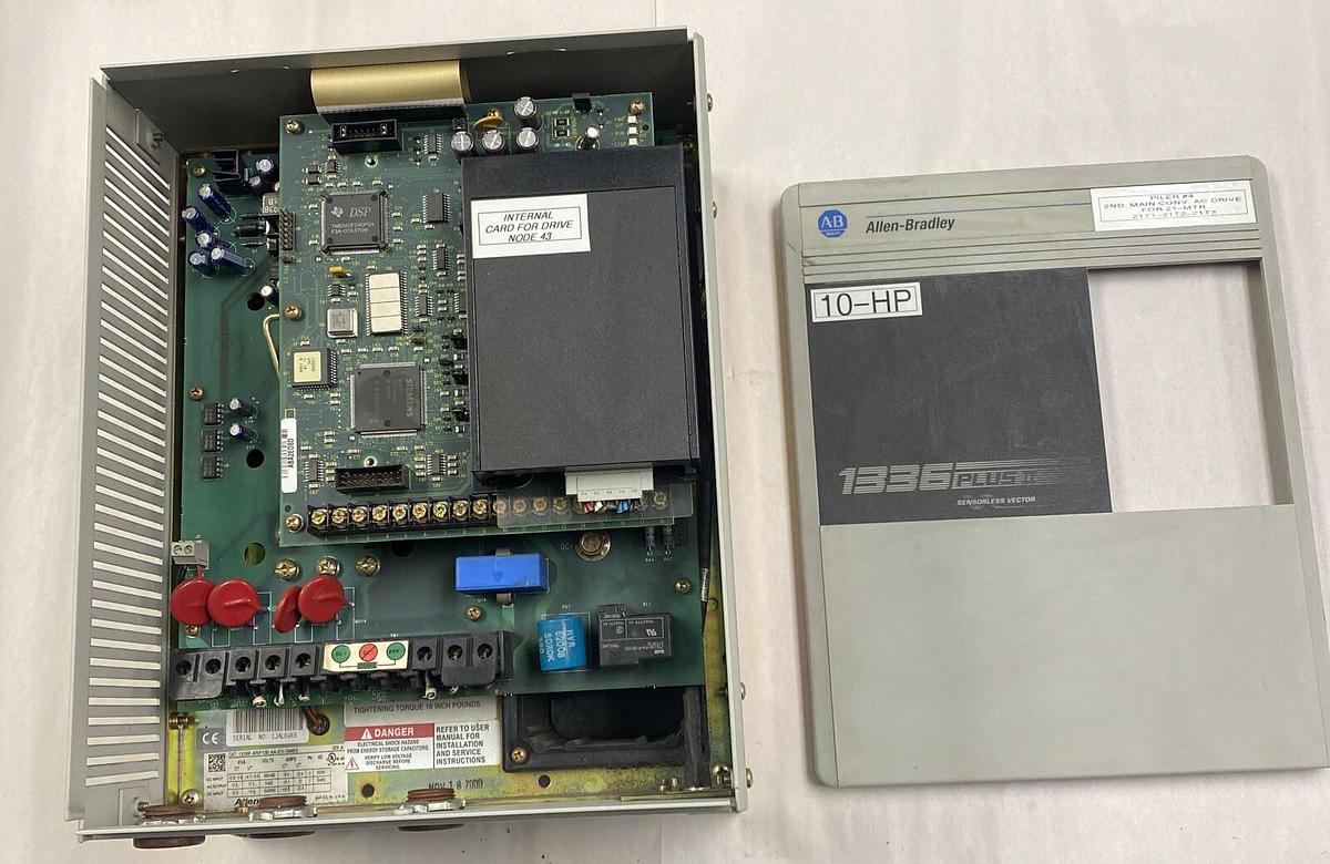 Used ALLEN BRADLEY,1336F-BRF100-AA-EN-GMS5 PLUS II,AC DRIVE 10HP