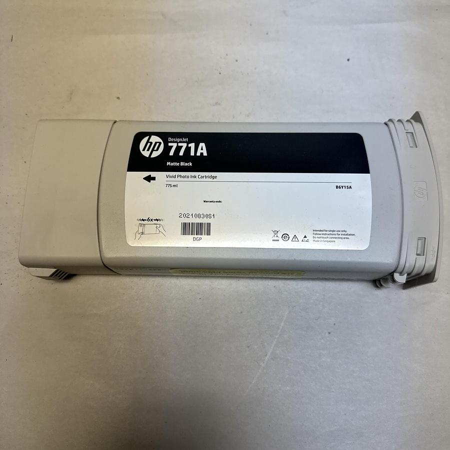 HP,B6Y15A,771A Matte Black Ink Cartridge Box of 1 EXP 08/21