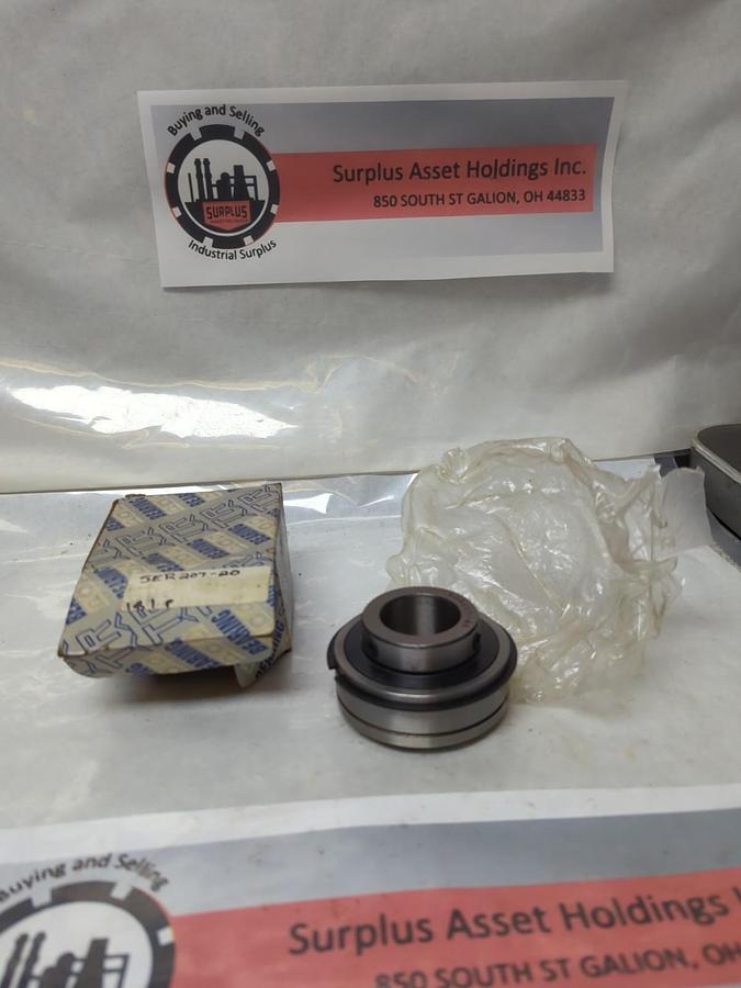 TR BEARINGS,SER-207-20,INSERT BEARING WITH COLLAR AND SNAP RING NOS