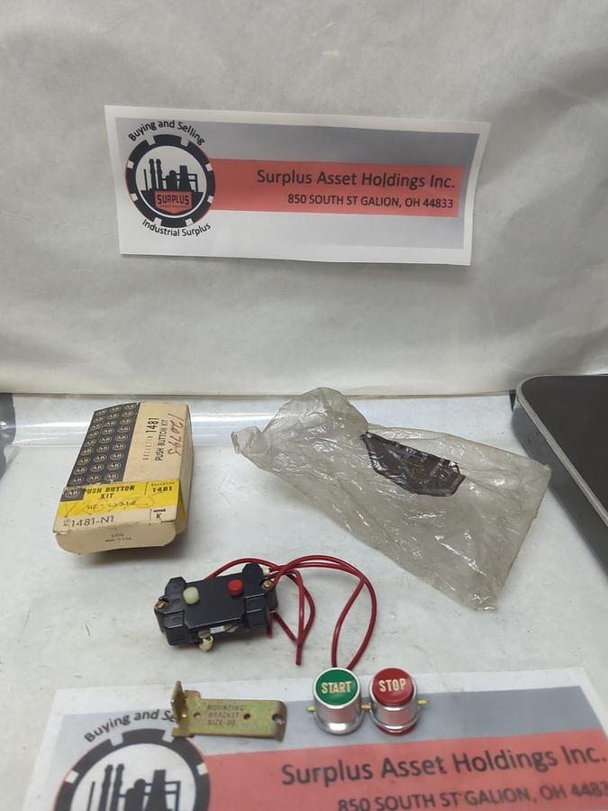 ALLEN BRADLEY,1481-N1,PUSH BUTTON KIT SIZES 00-0-1-2 NOS