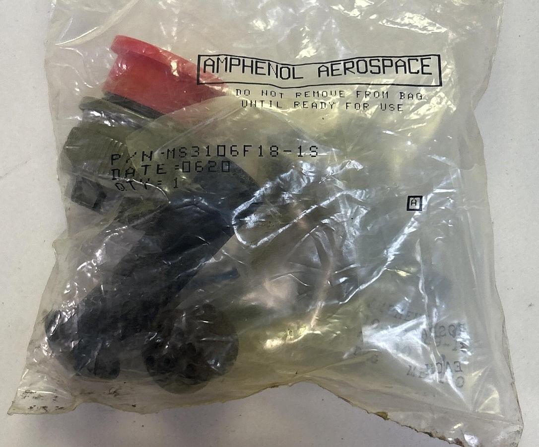 Used AMPHENOL AEROSPACE,MS3106F18-1S,CIRCULAR CONNECTOR NOS