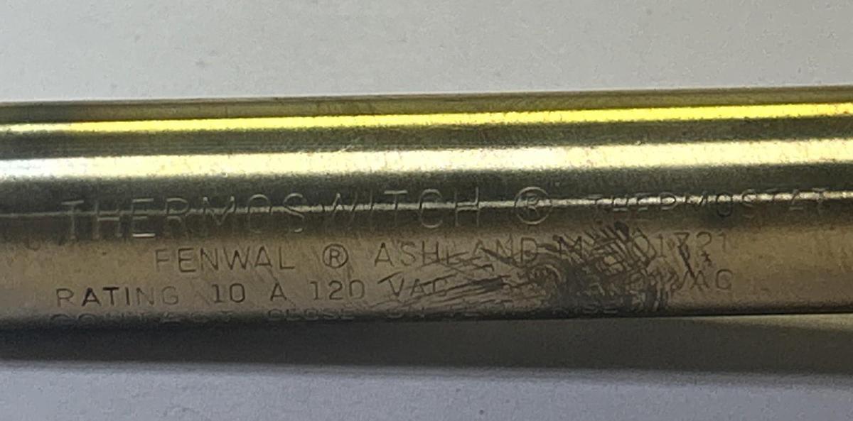 FENWAL,01-018021-305,THERMOSWITCH -100 TO 400F NOS