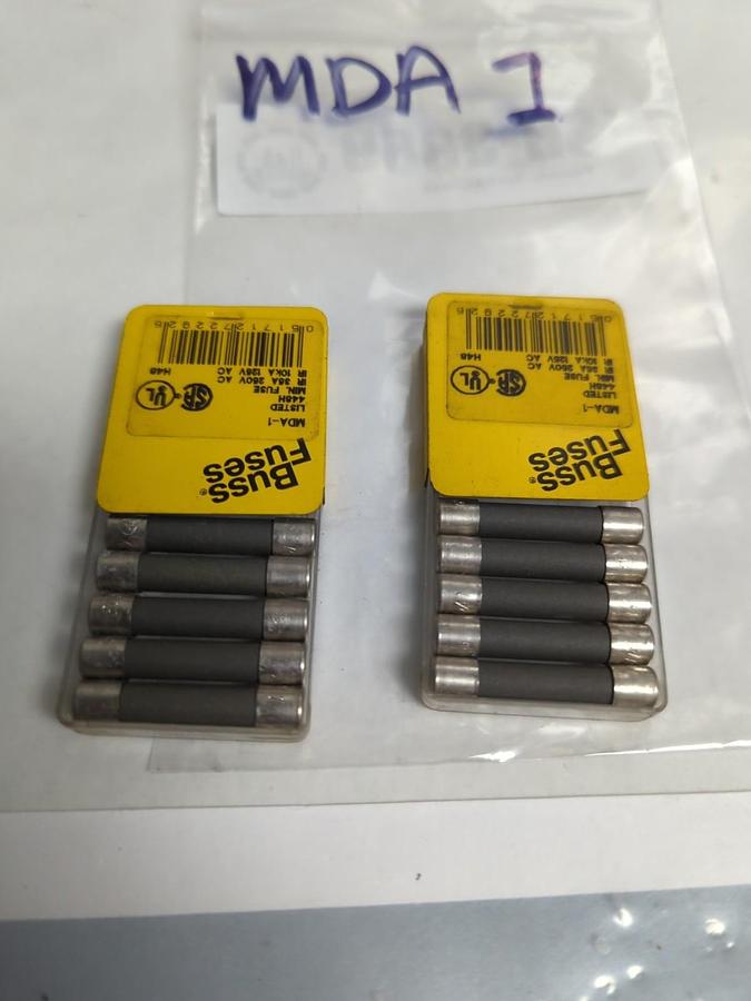 COOPER BUSSMANN,MDA-1,1 AMP FUSE LOT OF 10 NOS