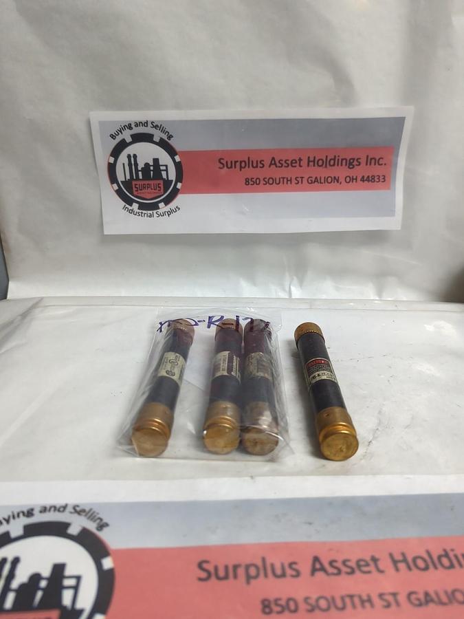 Used COOPER BUSSMANN,FRS-17-1/2,FUSETRON FUSE 17-1/2 AMP LOT OF 4 PRE-OWNED