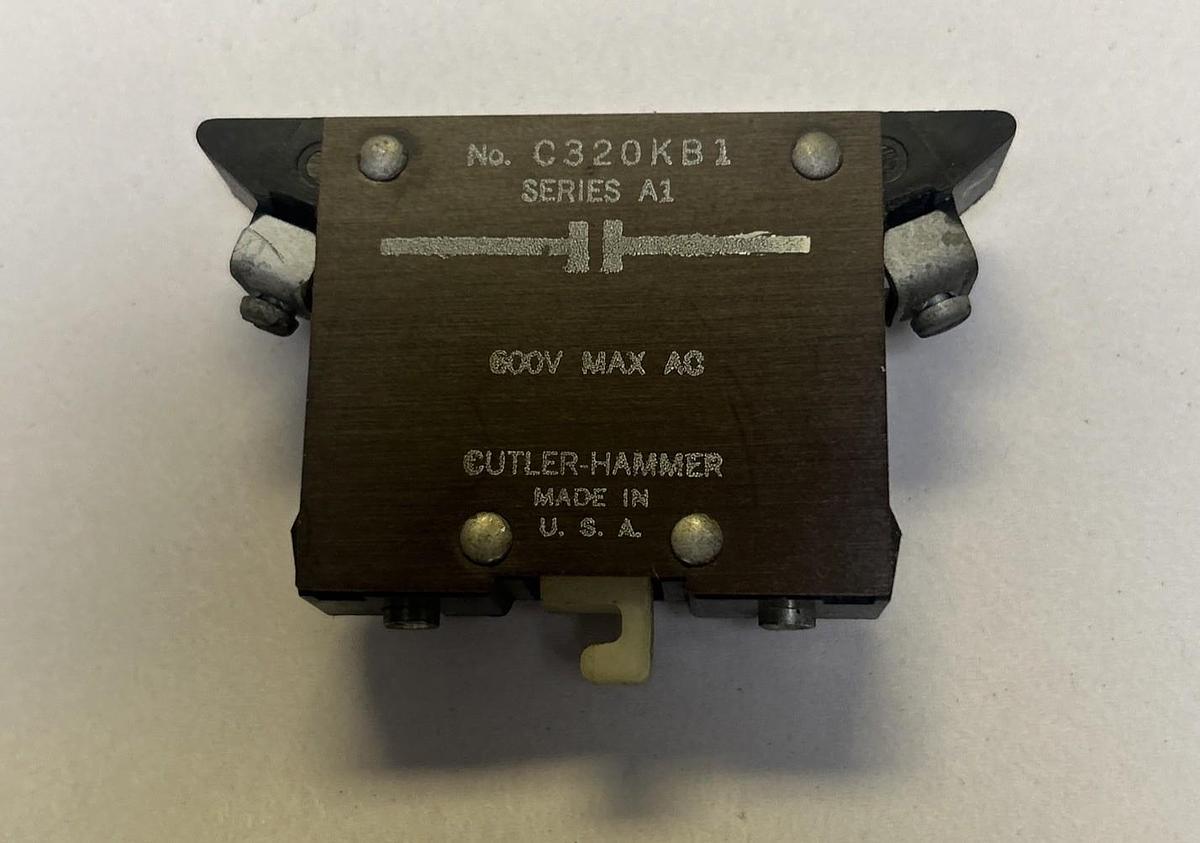 Used CUTLER-HAMMER,C320KB1,SERIES A1 AUXILIARY CONTACT