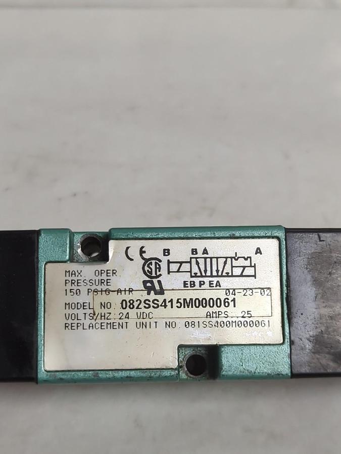 Used NUMATICS,082SS415M000061,SOLENOID VALVE AMP. 25 PRE-OWNED