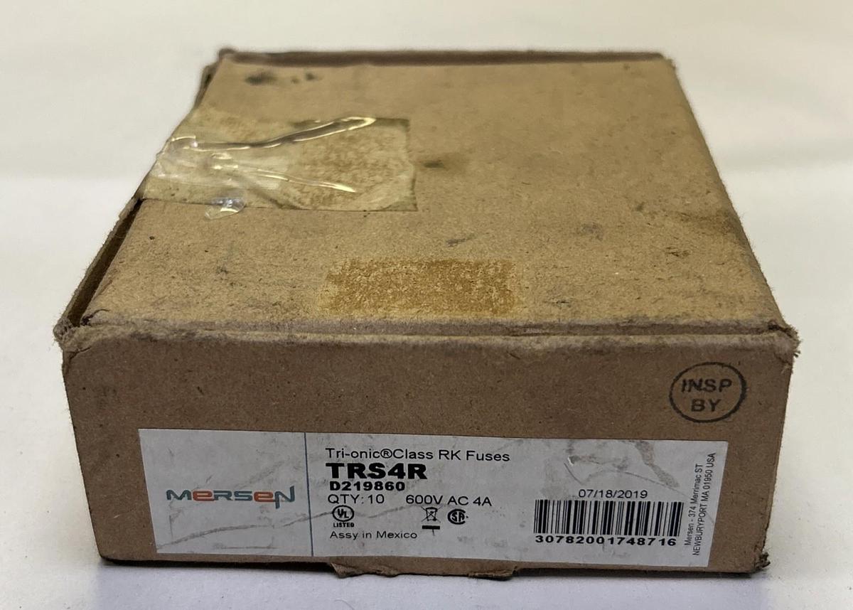 MERSEN,TRS4R,TRI-ONIC FUSE 4A 600V BOX OF 10 NOS