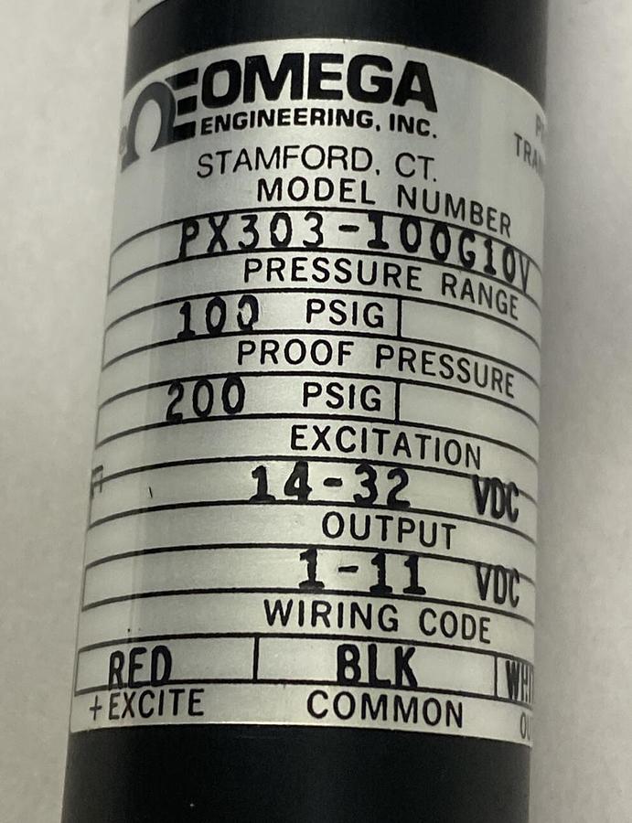 OMEGA ENGINEERING,PX303-100G10V, PRESSURE TRANDUCER NOS NO BOX