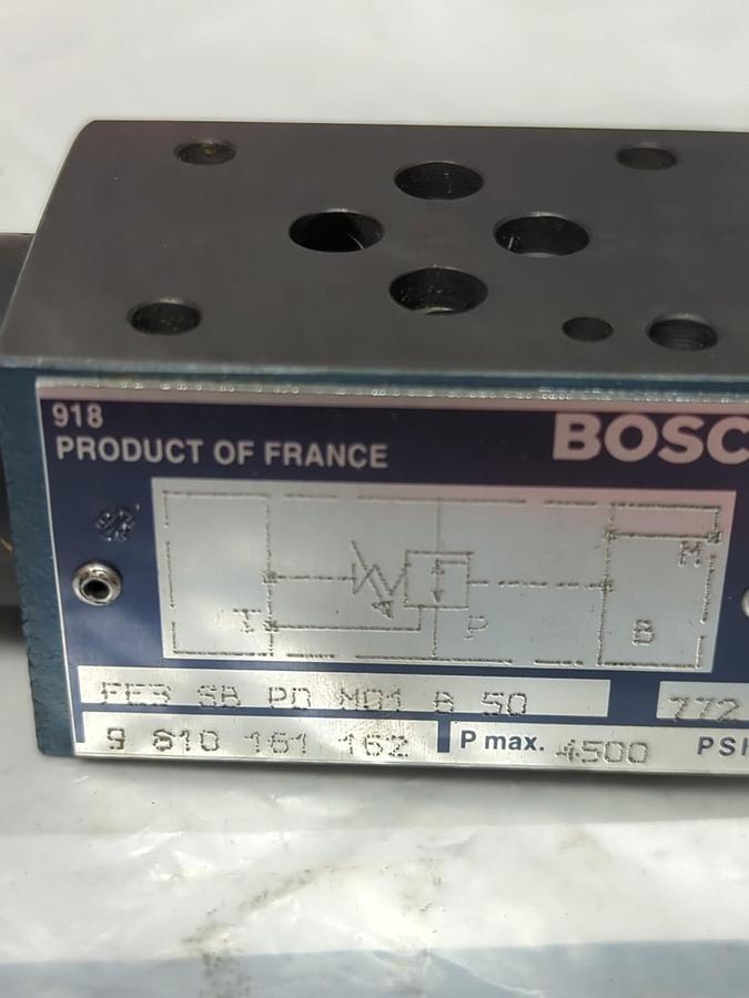 Used BOSCH,FE3SBPDM01B50,PRESSURE RELIEF VALVE 4500PSI PRE-OWNED