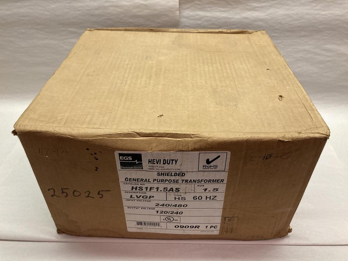 Used EGS,HS1F1.5AS,General Purpose Transformer 1.5kva 240/480V 60Hz