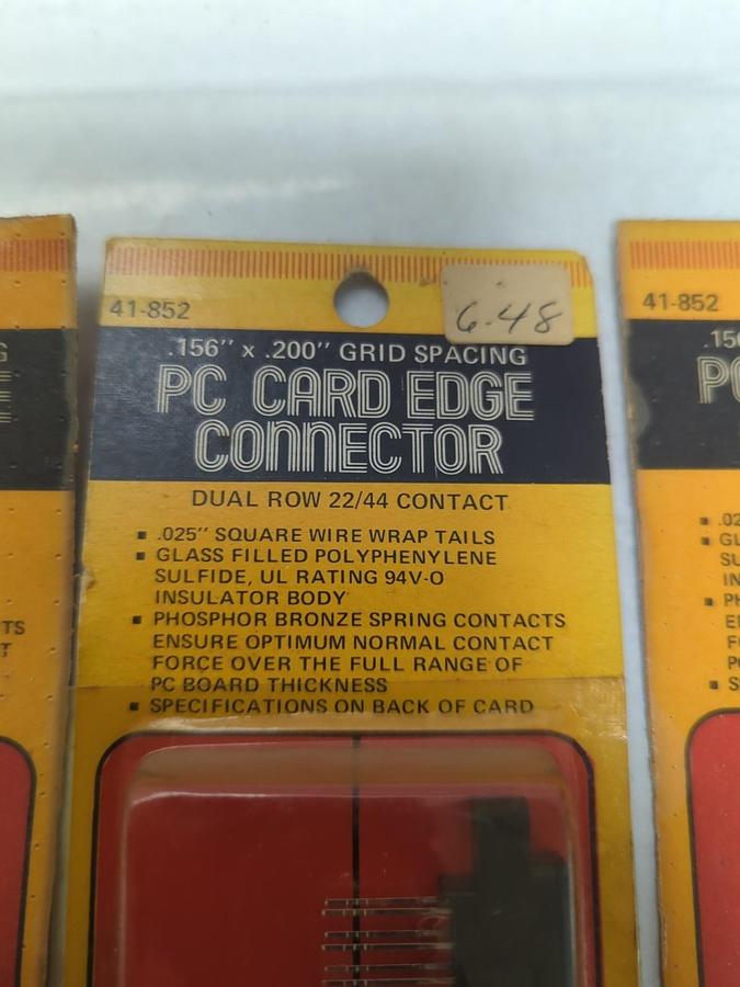 GC ELECTRONICS,41-852,DUAL ROW 22-POS 44-PIN PCB EDGE CONNECTOR LOT OF 3 NOS