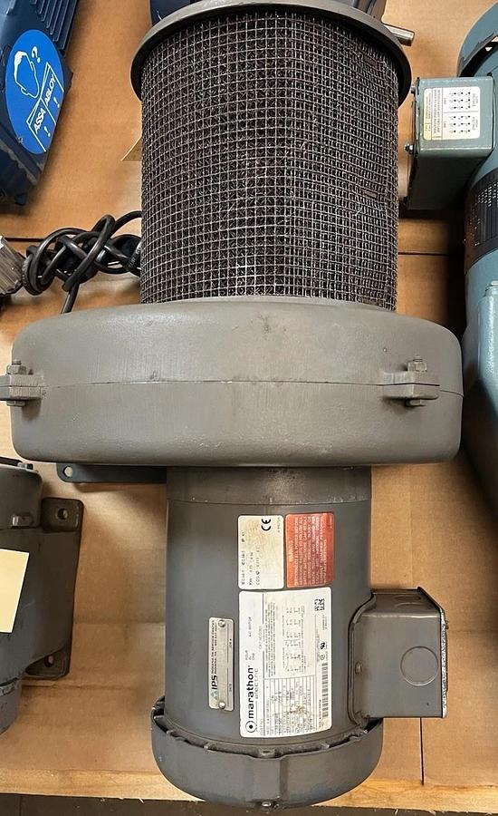 Used MARATHON,NOD393,BLOWER 1HP 3450RPM 3PH MOTOR