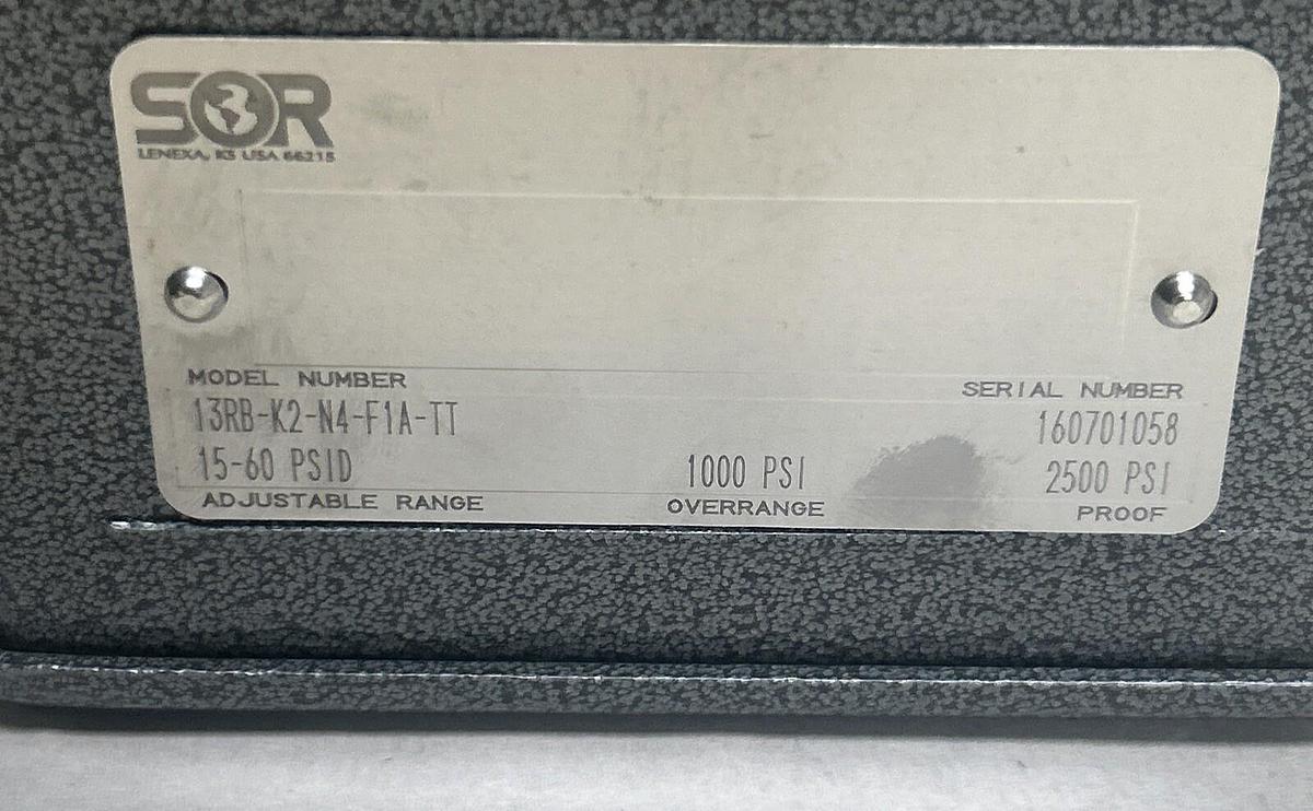 SOR,13RB-K2-N4-F1A-TT,PRESSURE SWITCH NOS