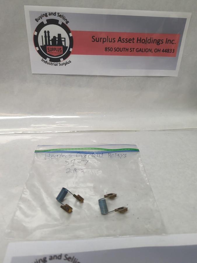 Used JOSLYN CLARK,S1-7,OVERLOAD THERMAL HEATER ELEMENT LOT OF 2 PRE-OWNED