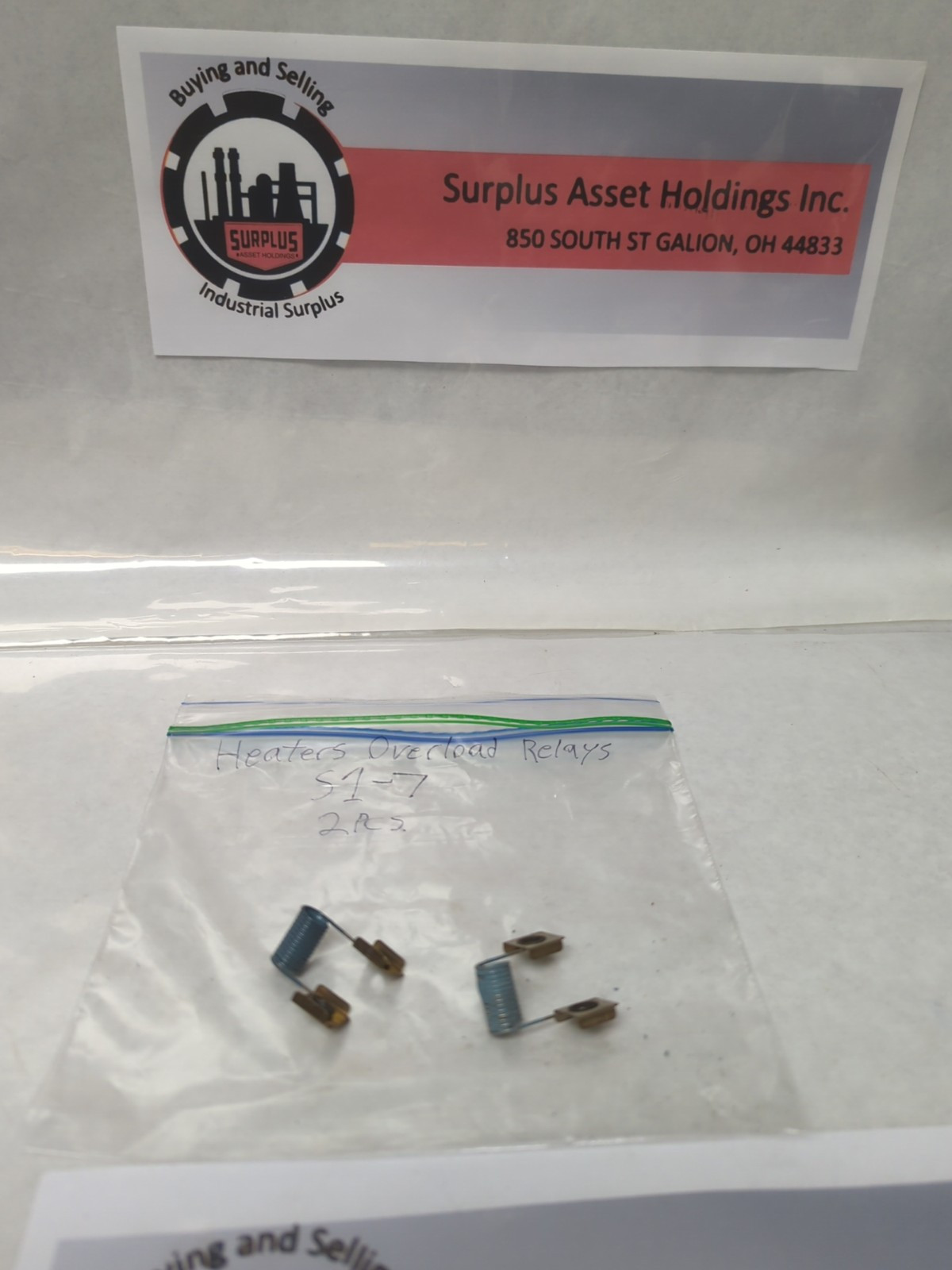 Used JOSLYN CLARK,S1-7,OVERLOAD THERMAL HEATER ELEMENT LOT OF 2 PRE-OWNED