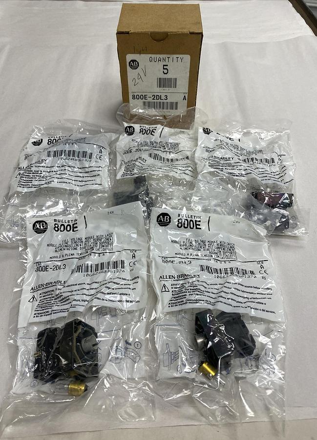 ALLEN BRADLEY,800E-2DL3,FULL VOLTAGE MODULE LOT OF 5 NEW