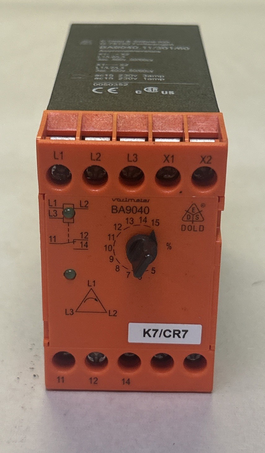 Used DOLD,BA9040.11/301/60,ASYMMETRY RELAY