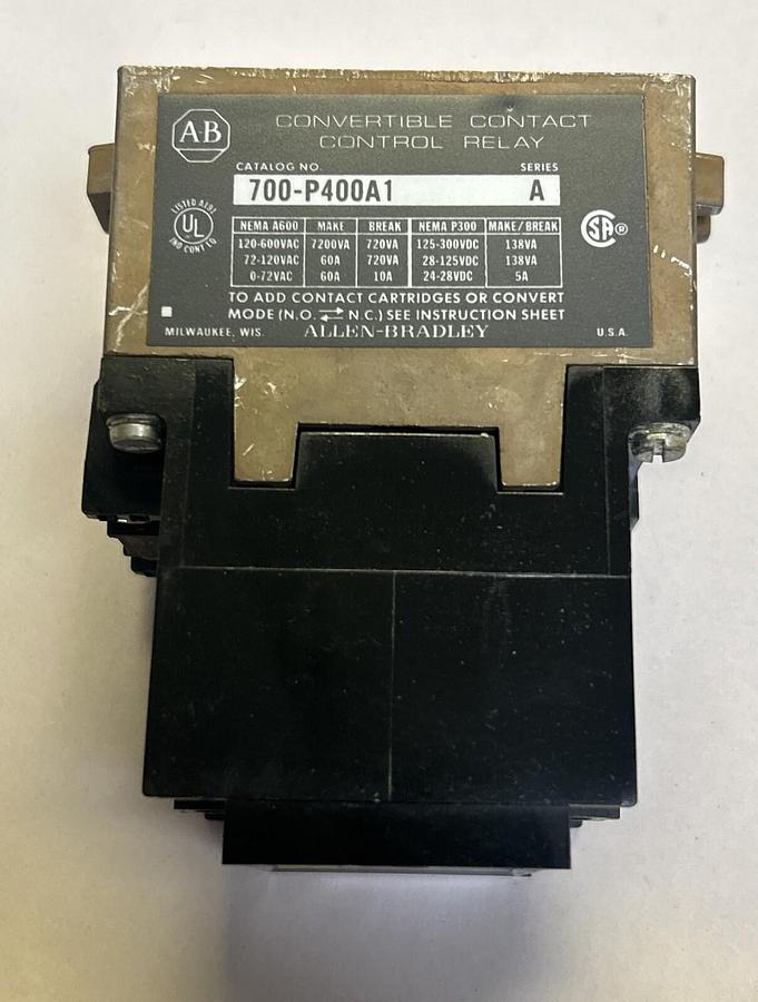 Used ALLEN BRADLEY,700-P400A1,CONTROL RELAY