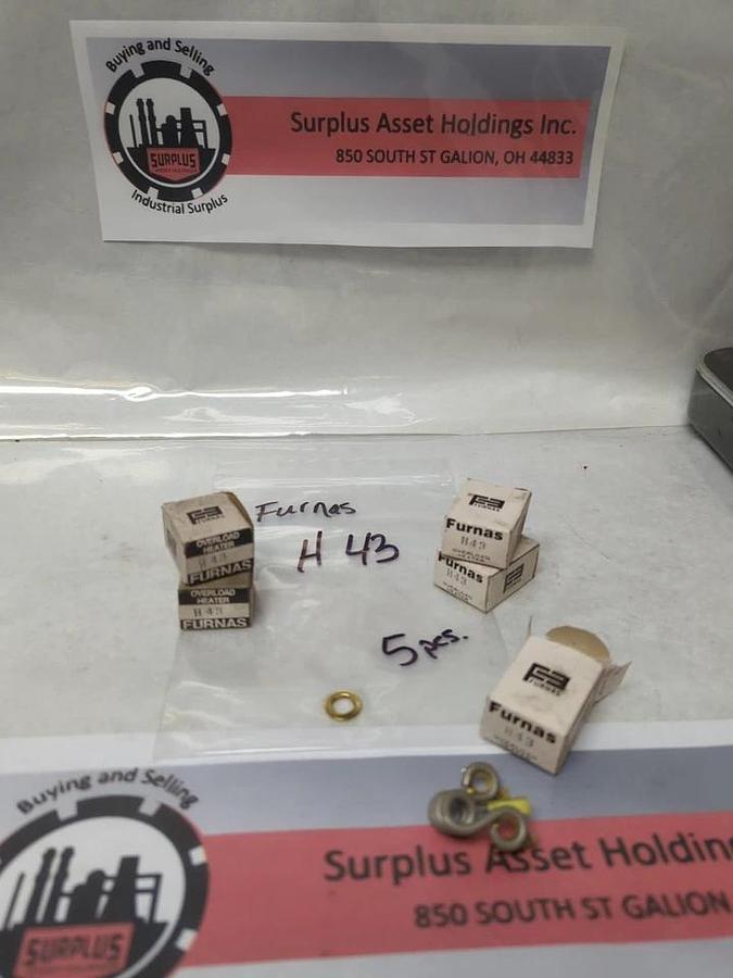FURNAS,H43,OVERLOAD HEATER ELEMENT LOT OF 5 NOS