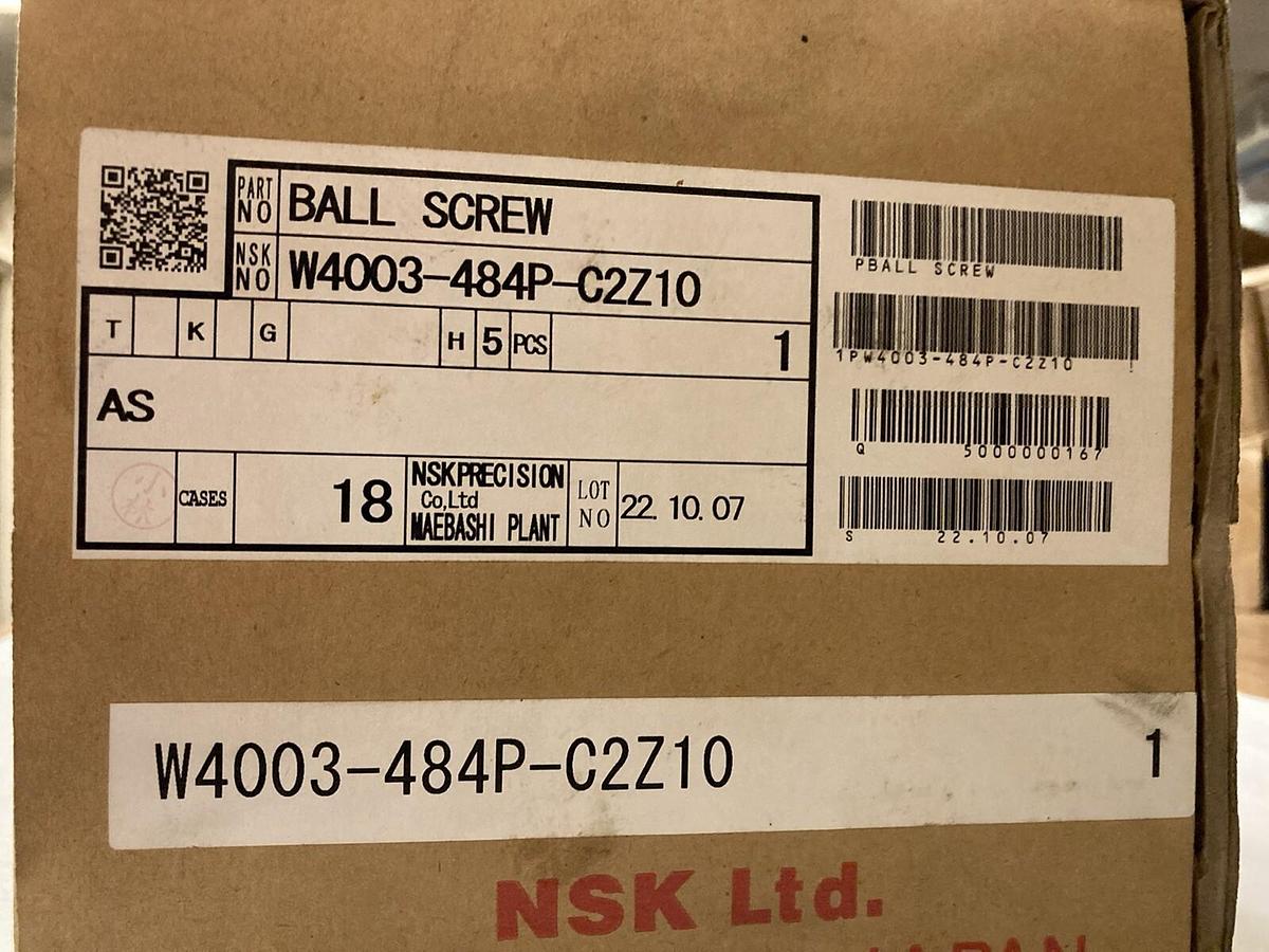 Used NSK,W4003-484P-C2Z10, BALL SREWS Factory Sealed