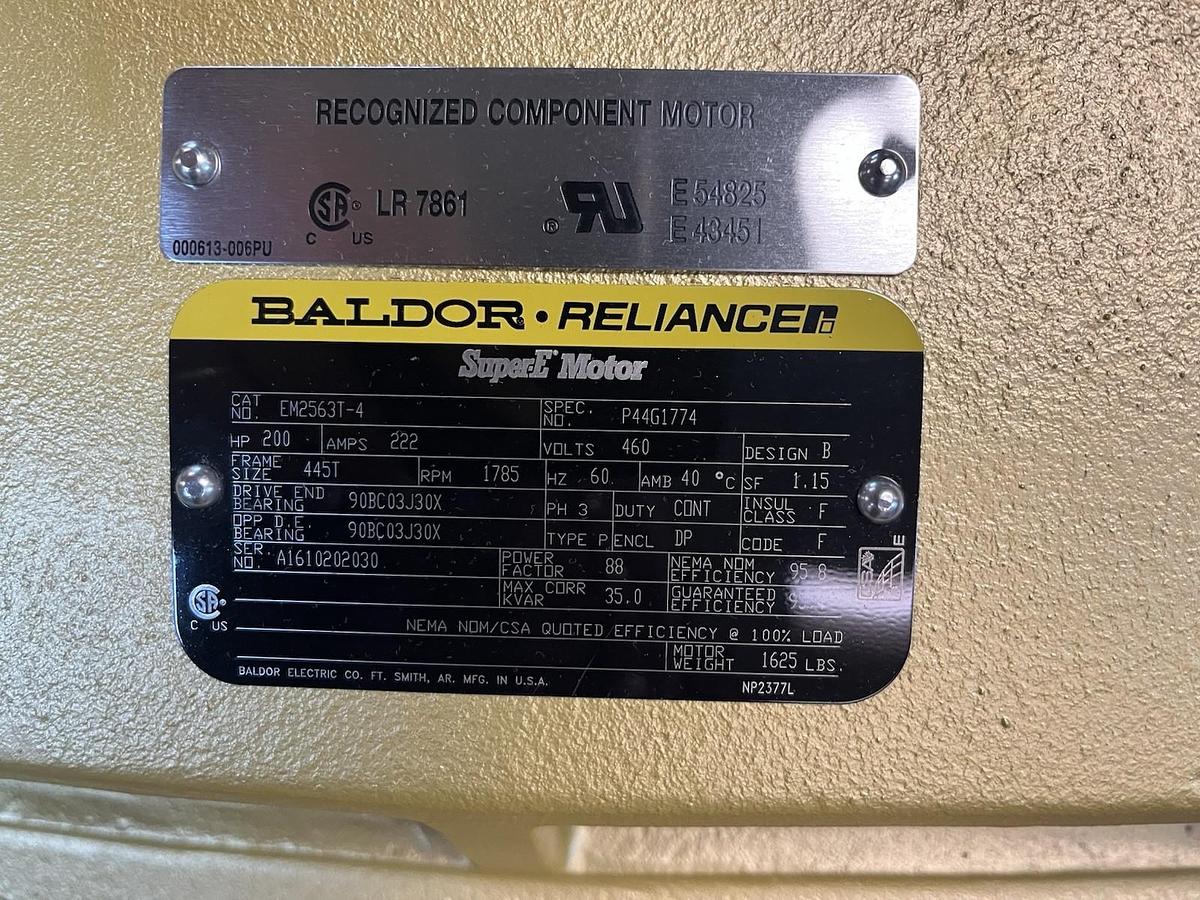 Used BALDOR,EM2563T-4,AC MOTOR 200HP 1785RPM 445T 460V 3PH DP