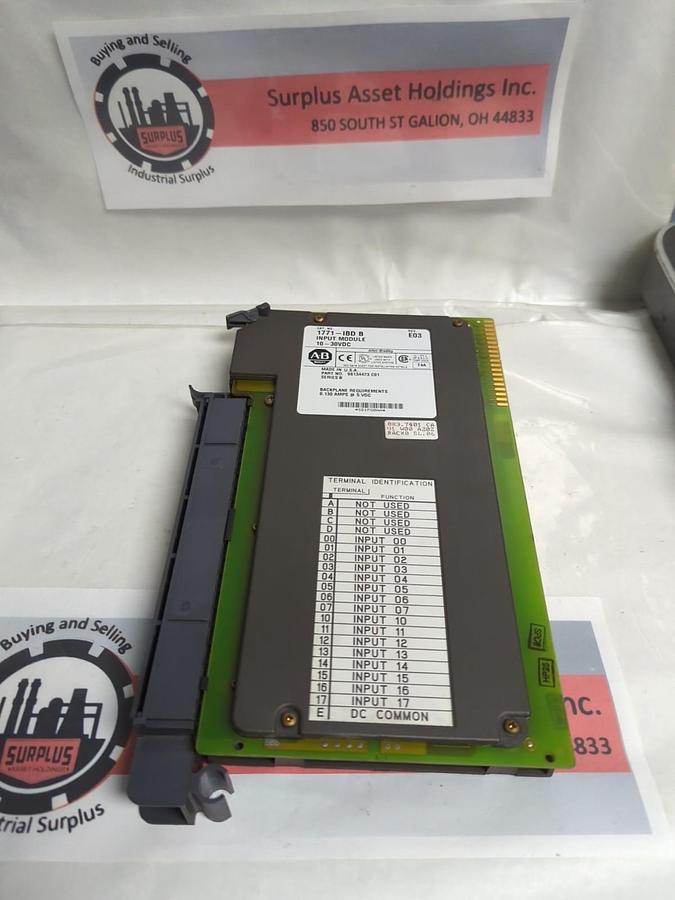 Used ALLEN BRADLEY,1771-IBD B,INPUT MODULE REV EOB PRE-OWNED