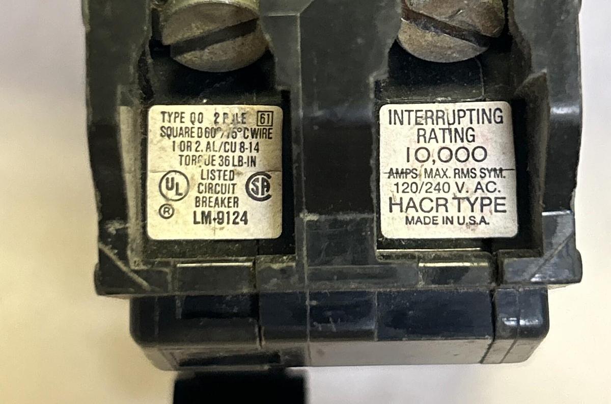 Used SQUARE D,Q0230,CIRCUIT BREAKER 30A 120/240V 2P LOT OF 6