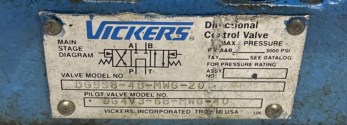 Used Vickers,DG4V30BLMWB40,Directional Control Valve