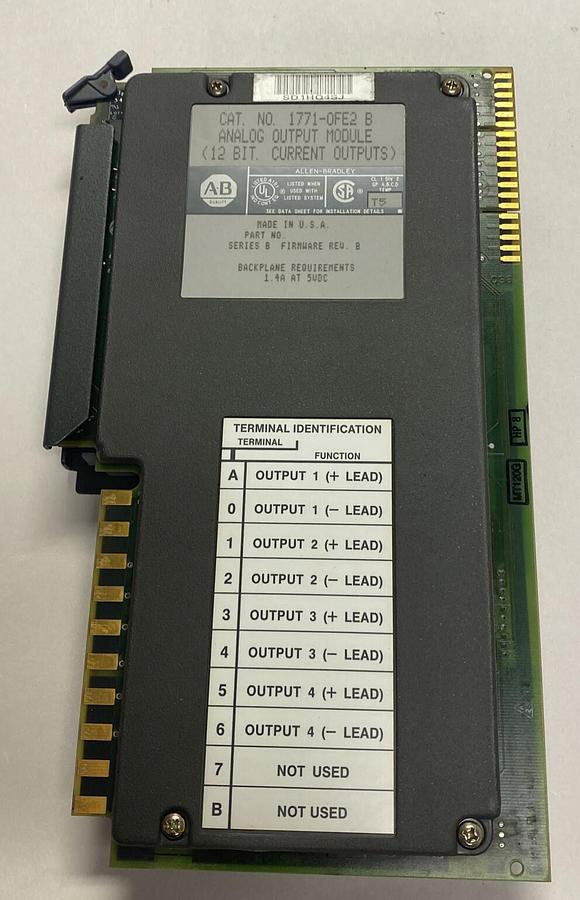Used ALLEN BRADLEY,1771-OFE2,SER B ANALOG OUTPUT MODULE